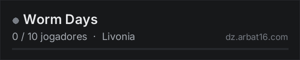 Worm Days na lista de servidores de DayZ da AR16
