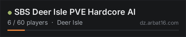 SBS Deer Isle PVE Hardcore AI on the AR16 DayZ server list