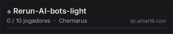Rerun-AI-bots-light na lista de servidores de DayZ da AR16