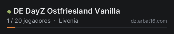 DE DayZ Ostfriesland Vanilla na lista de servidores de DayZ da AR16