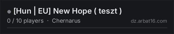 [Hun | EU] New Hope ( teszt ) on the AR16 DayZ server list