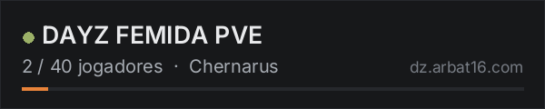 DAYZ FEMIDA PVE na lista de servidores de DayZ da AR16