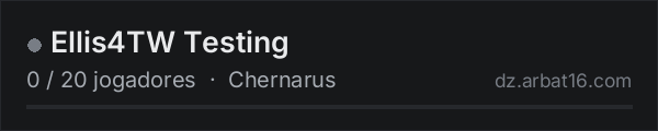Ellis4TW Testing na lista de servidores de DayZ da AR16