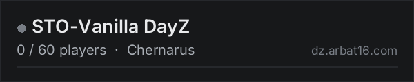 STO-Vanilla DayZ on the AR16 DayZ server list