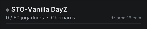 STO-Vanilla DayZ na lista de servidores de DayZ da AR16