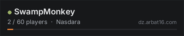 SwampMonkey on the AR16 DayZ server list