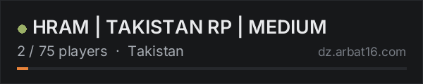 HRAM | TAKISTAN RP | MEDIUM on the AR16 DayZ server list