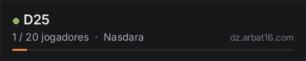 D25 na lista de servidores de DayZ da AR16