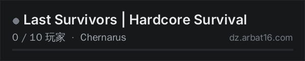 AR16 DayZ 服务器列表中的 Last Survivors | Hardcore Survival