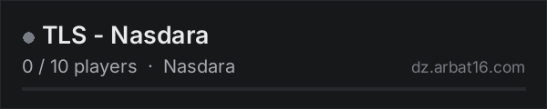 TLS - Nasdara on the AR16 DayZ server list