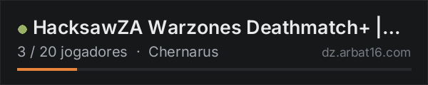 HacksawZA Warzones Deathmatch+ | GEARED NWAF SPAWN | High FPS - na lista de servidores de DayZ da AR16