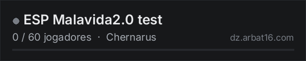 ESP Malavida2.0 test na lista de servidores de DayZ da AR16