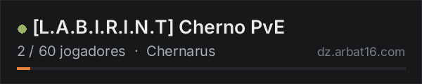 [L.A.B.I.R.I.N.T] Cherno PvE na lista de servidores de DayZ da AR16