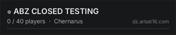 ABZ CLOSED TESTING on the AR16 DayZ server list