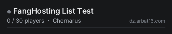 FangHosting List Test on the AR16 DayZ server list