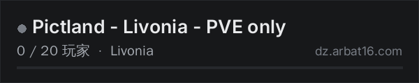 AR16 DayZ 服务器列表中的 Pictland - Livonia - PVE only