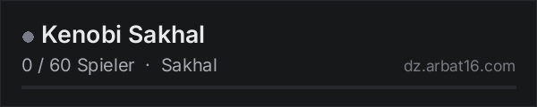 Kenobi Sakhal in der DayZ-Serverliste von AR16