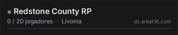 Redstone County RP na lista de servidores de DayZ da AR16