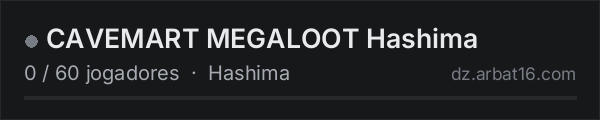 CAVEMART MEGALOOT Hashima na lista de servidores de DayZ da AR16