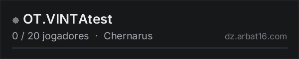 OT.VINTAtest na lista de servidores de DayZ da AR16