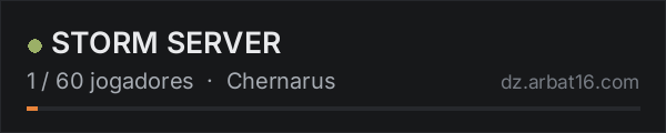 STORM SERVER na lista de servidores de DayZ da AR16