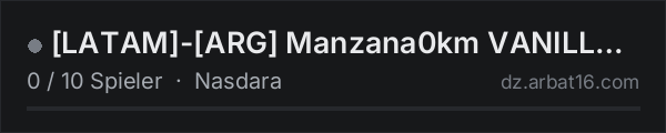 [LATAM]-[ARG] Manzana0km VANILLA+ NASDARA in der DayZ-Serverliste von AR16