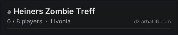 Heiners Zombie Treff on the AR16 DayZ server list