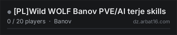 PLWild WOLF Banov PVE/AI terje skills on the AR16 DayZ server list