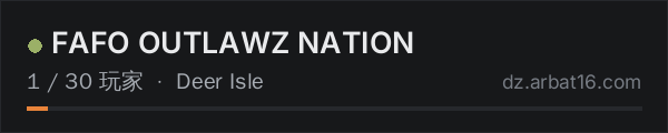 AR16 DayZ 服务器列表中的 FAFO OUTLAWZ NATION