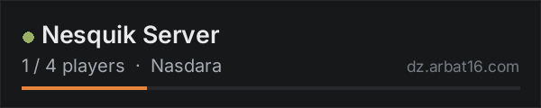 Nesquik Server on the AR16 DayZ server list