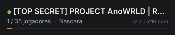[TOP SECRET] PROJECT AnoWRLD | RU | PVE | CHERNARUS na lista de servidores de DayZ da AR16