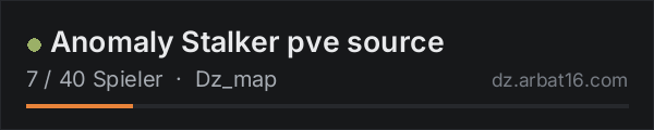 Anomaly Stalker pve source in der DayZ-Serverliste von AR16