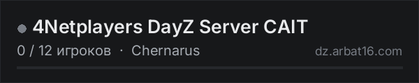 4Netplayers DayZ Server CAIT в списке серверов DayZ от AR16