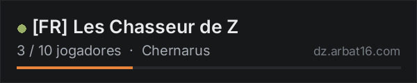 [FR] Les Chasseur de Z na lista de servidores de DayZ da AR16
