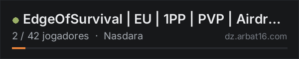 EdgeOfSurvival | EU | 1PP | PVP | Airdrops, Sandstorms, Traders na lista de servidores de DayZ da AR16