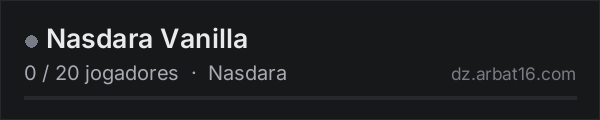 Nasdara Vanilla na lista de servidores de DayZ da AR16