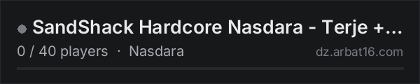 SandShack Hardcore Nasdara - Terje + Expansion on the AR16 DayZ server list