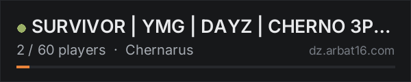 SURVIVOR | YMG | DAYZ | CHERNO 3PP | PVP on the AR16 DayZ server list