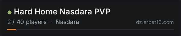 Hard Home Nasdara PVP on the AR16 DayZ server list