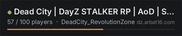 Dead City | DayZ STALKER RP | AoD | Shadow of Chernobyl on the AR16 DayZ server list