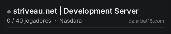 striveau.net | Development Server na lista de servidores de DayZ da AR16