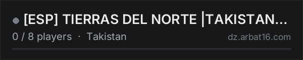 [ESP] TIERRAS DEL NORTE |TAKISTAN MAP|MODS| on the AR16 DayZ server list