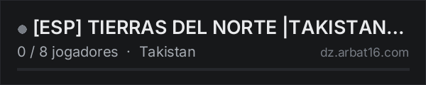 [ESP] TIERRAS DEL NORTE |TAKISTAN MAP|MODS| na lista de servidores de DayZ da AR16