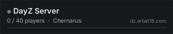 DayZ Server on the AR16 DayZ server list