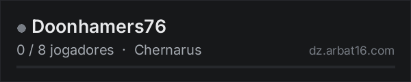 Doonhamers76 na lista de servidores de DayZ da AR16