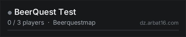 BeerQuest Test on the AR16 DayZ server list