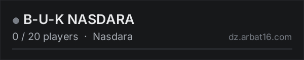 B-U-K  NASDARA on the AR16 DayZ server list