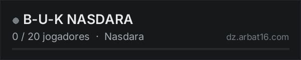 B-U-K  NASDARA na lista de servidores de DayZ da AR16