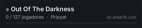Out Of The Darkness na lista de servidores de DayZ da AR16