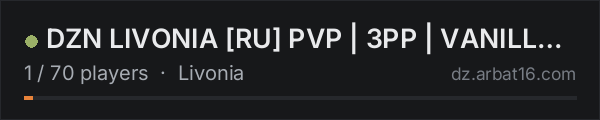 DZN LIVONIA [RU] PVP | 3PP | VANILLA++ on the AR16 DayZ server list